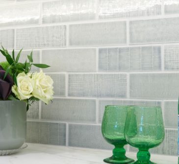 Ceramic tile backsplash
