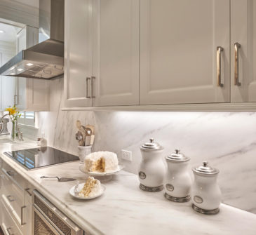 Imperial Danby Marble Counter Tops and Full Height Backsplash