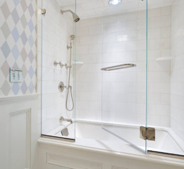 Basket Weave Floor White Thassos and Blue White Thassos Marble Wall Tile