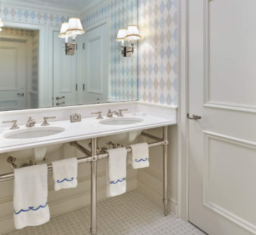 White Thassos Marble Vanity Top Polished Nickel Leg System