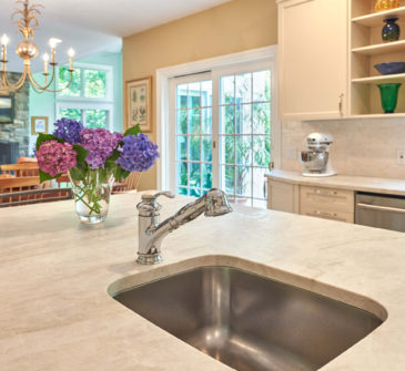 Taj Mahal Quartzite With a 2" mitered edge