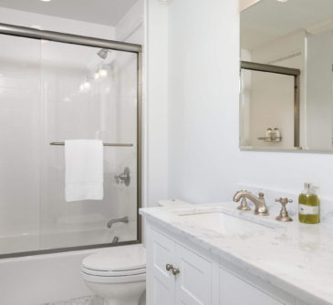 Marble Sink Top and Mosaic Floor